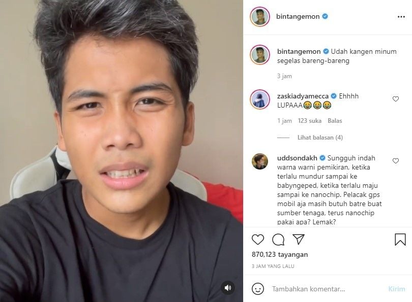 Bintang Emon sindir orang yang tidak mau vaksin Covid-19 (Instagram)