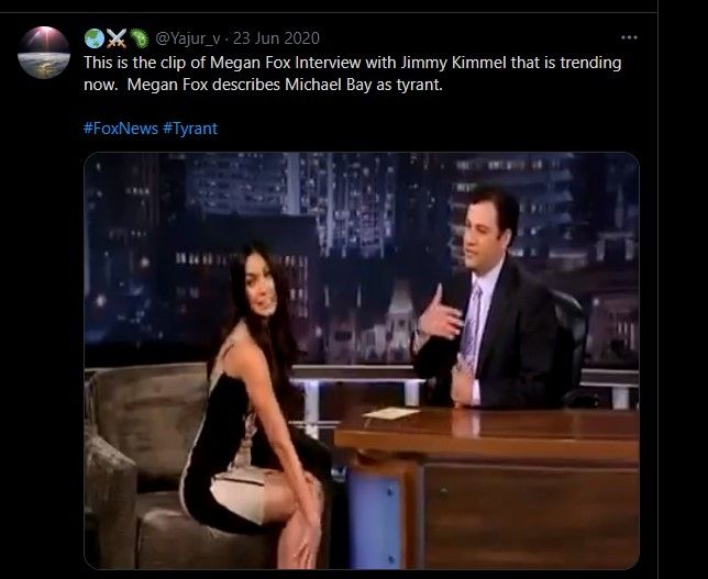 Tayangan wawancara dengan Jimmy Kimmel (Twitter)