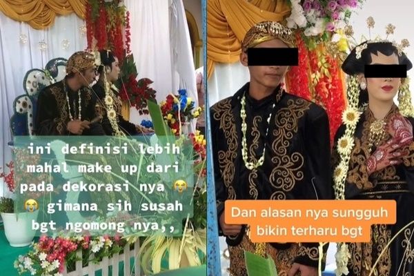 Viral Make Up Pengantin Ini Lebih Mahal dari Dekorasi. (TikTok)