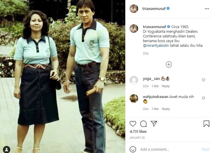 Potret lawas Triawan Munaf. (Instagram/triawanmunaf)