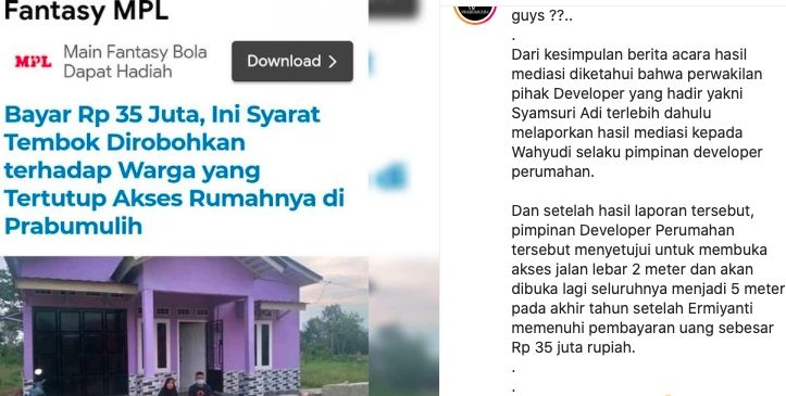 Unggahan instagram, viral warga Rp 35 juta