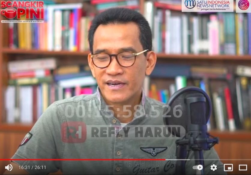 Refly Harun di akun Youtube