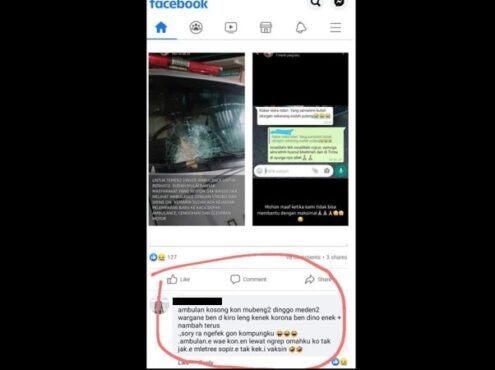 Komentar negatif yang diunggah pemuda asal Banjarsari, Solo, di Facebook. (Istimewa)