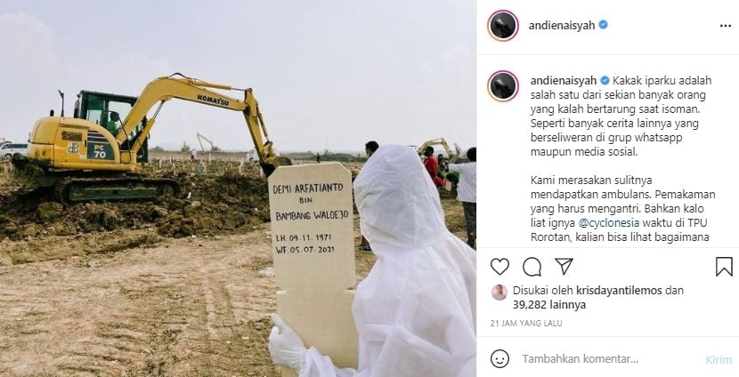 Postingan Andien Aisyah (Instagram.com)