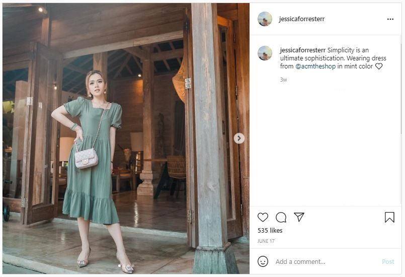 Gaya Busana Selebgram Jessica Forrester (instagram.com/jessicaforresterr)