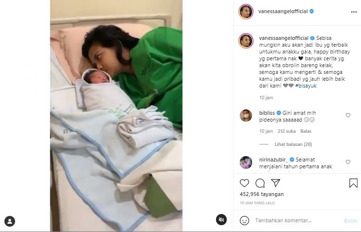 Pertumbuhan anak Vanessa Angel (Instagram.com)