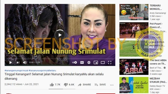 Benarkah video selamat jalan Nunung Srimulat (Turnbackhoax.id)