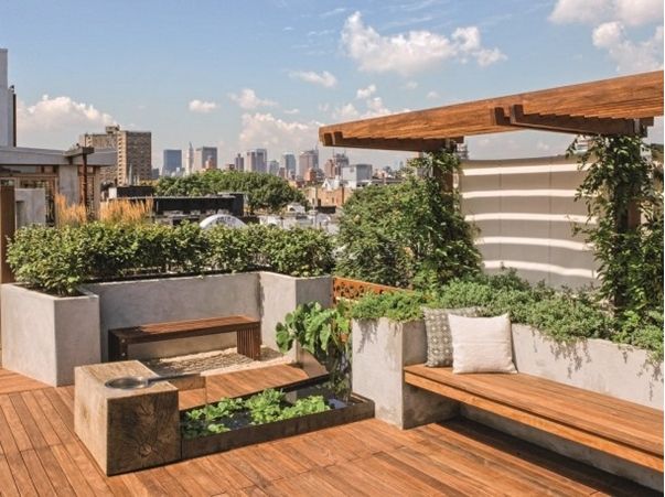 Ilustrasi Roof Top Lantai Kayu. (Foto: architecturaldigest.com/Bilyana Dimitrova)