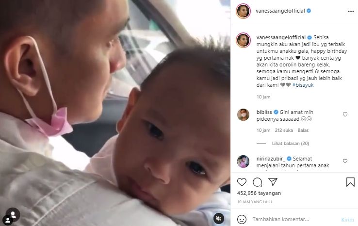 Pertumbuhan anak Vanessa Angel (Instagram.com)