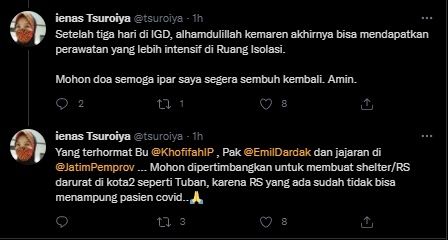 Putri Gus Mus Sentil 'Bapak Pejabat' Yang Bilang Pandemi Terkendali. (Twitter/@tsuroiya)