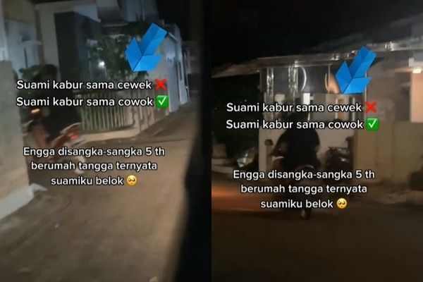 Viral 5 Istri Pergoki Suami 'Belok' Dengan Cowok Lain. (TikTok)