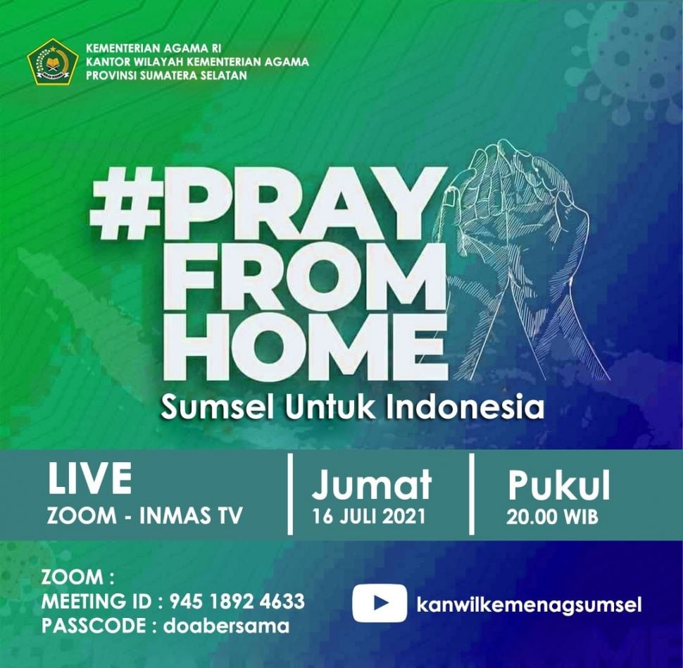 Pray from home di Sumsel [ist]