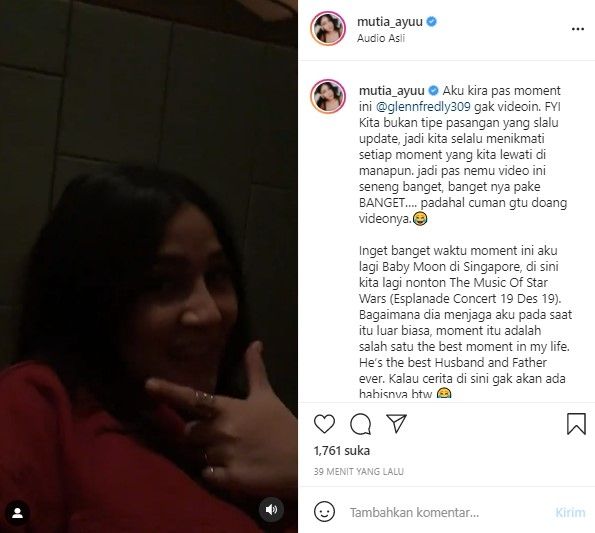 Kenangan Mutia Ayu dan Glenn Fredly (Instagram)