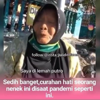 Curhatan seorang nenek selama pandemi covid-19. (Instagram/insta_julid)