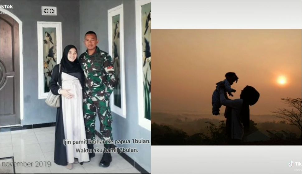 Kisah Wanita yang Punya Suami TNI, Pertemukan Ayah dan Anak untuk Kali Pertama (tiktok.com/@rininuraa)