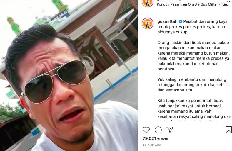 Ajakan Gus Miftah di Medsos [Instagram]