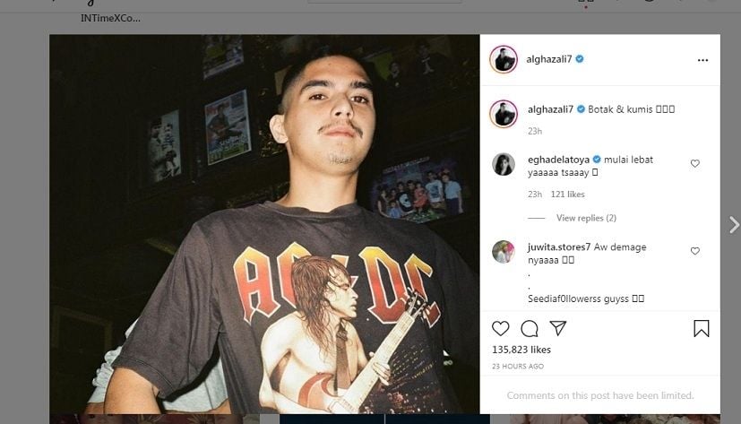 Unggahan Al Ghazali [Instagram]