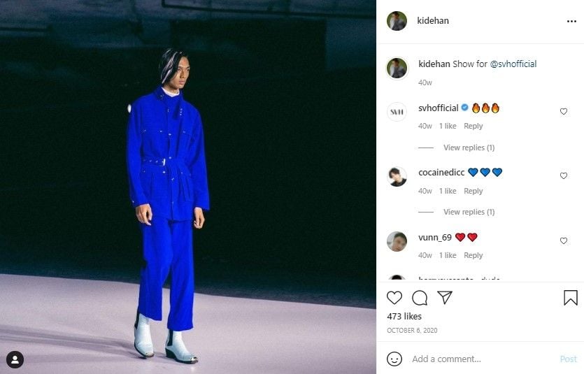 Potret Raihan model YSL pertama dari Indonesia. (Instagram/kidehan)