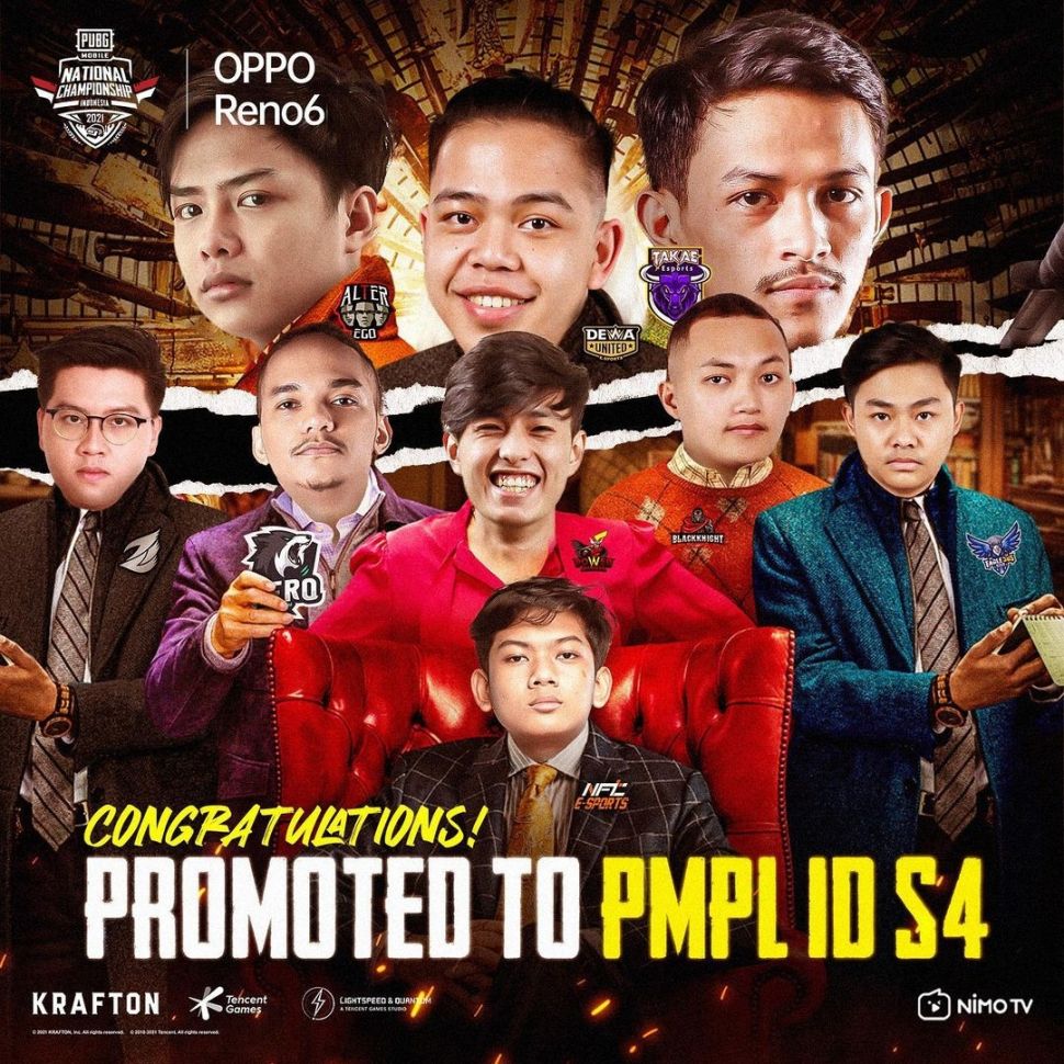 Sembilan tim berhasil lolos ke PMPL ID Season 4.(Instagram/ pubgmobile.esports.id)