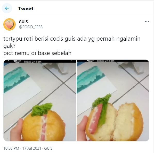 Tertipu roti sosis (Twitter @FOOD_FESS)