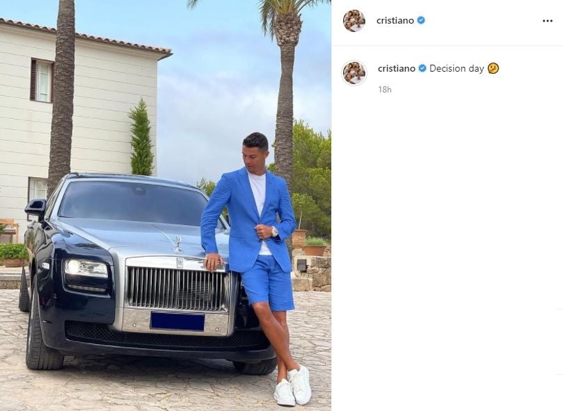 Cristiano Ronaldo berikan kode di Instagram. (Instagram/cristiano)