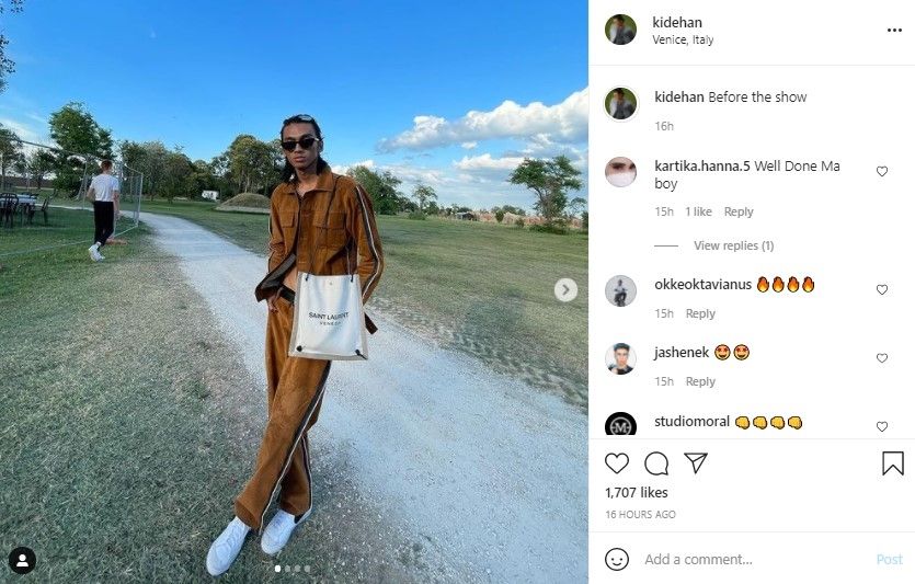 Potret Raihan model YSL pertama dari Indonesia. (Instagram/kidehan)