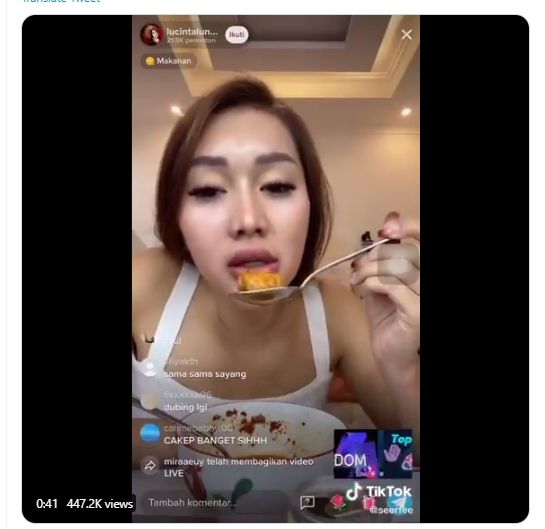 Lucinta Luna Lagi Asyik Mukbang Suara Dehemnya Jadi Sorotan