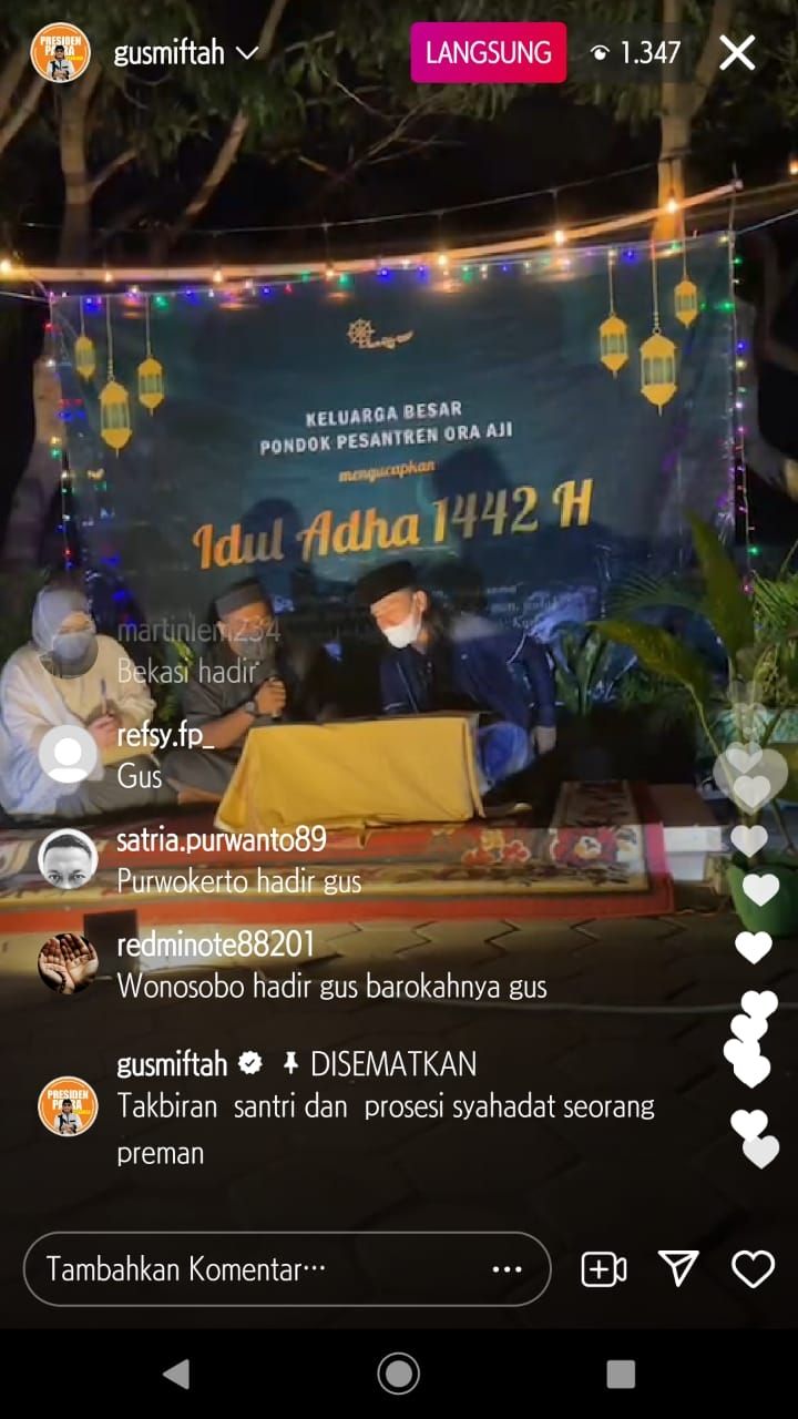 Gus Miftah membimbing seorang mualaf [istagram]