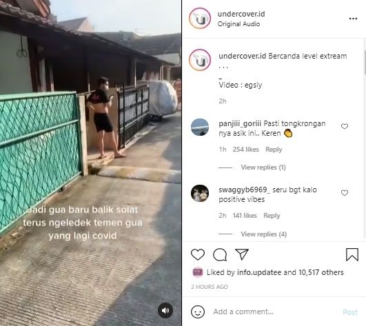 Cowok Positif Covid Kejar Temannya Bak Zombie Sampai Kocar-kacir. (Instagram/@undercover.id)