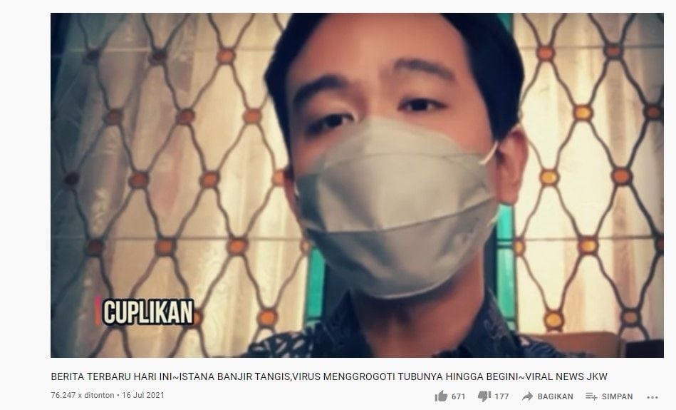 Fakta Gibran Rakabuming lumpuh total usai minum obat Covid-19 (ist)