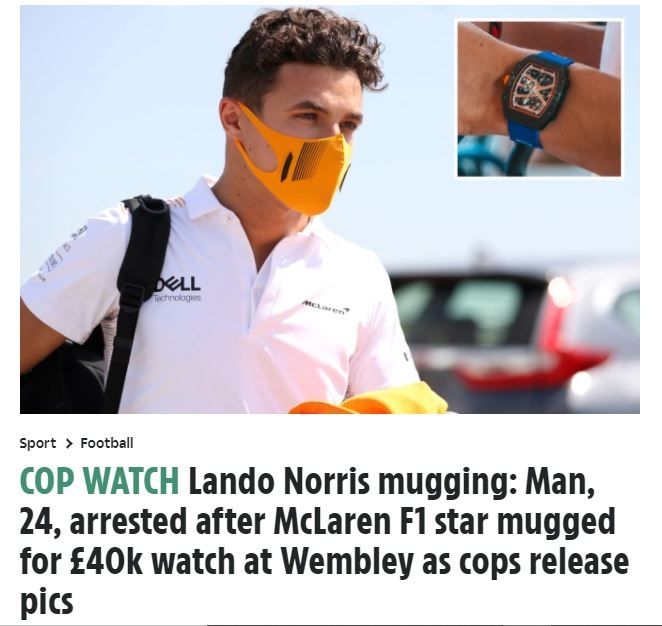 Pembalap Formula 1, Lando Norris. (The Sun)