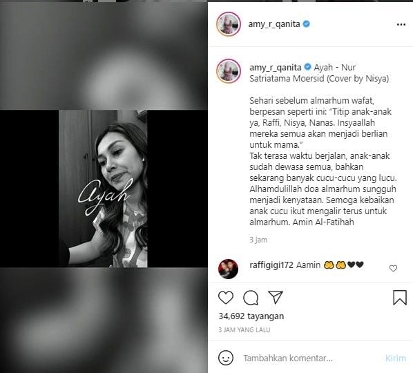 Unggahan Amy Qanita (Instagram)