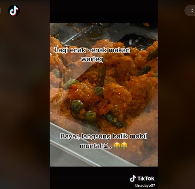 Telur lalat di sayur warteg (Tiktok)