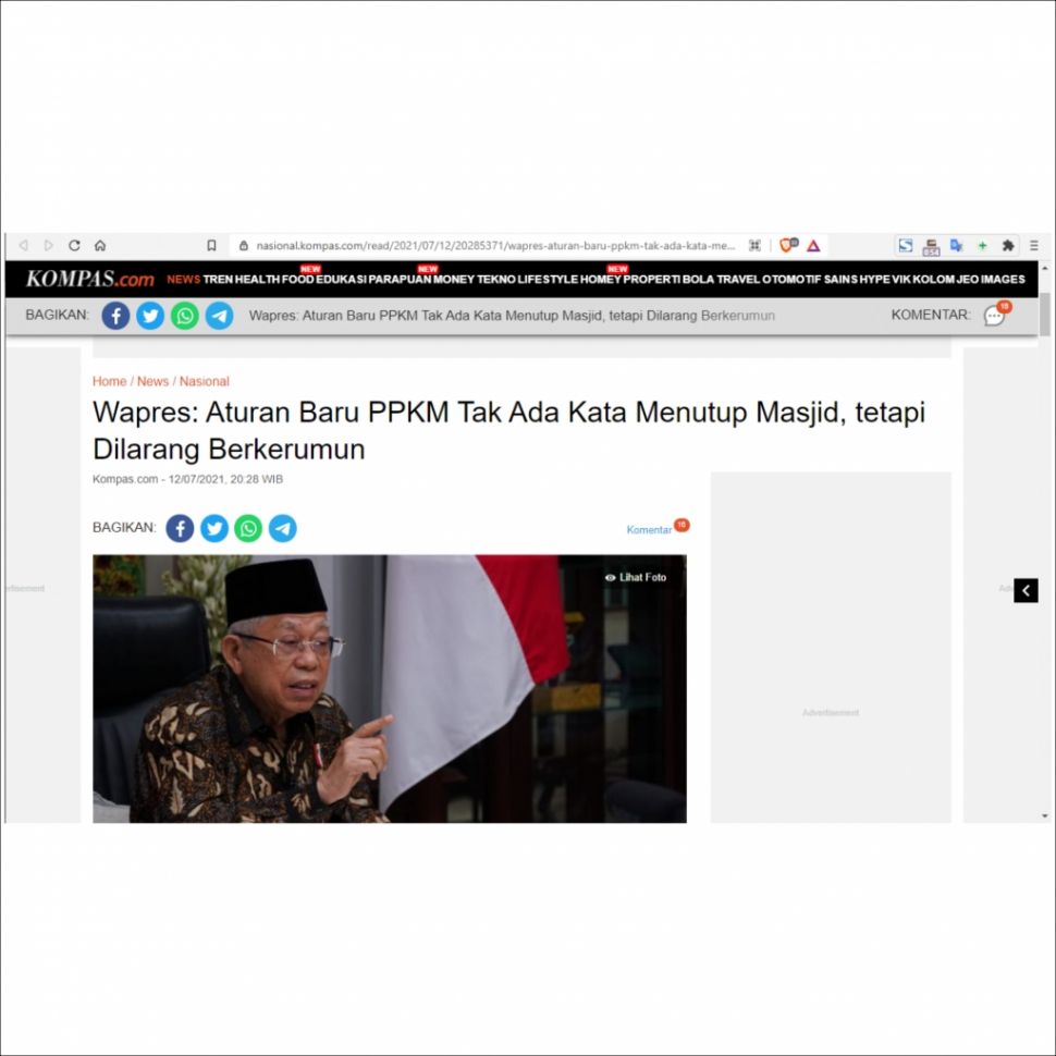 Fakta Maruf Amin mundur dari Wapres digantikan oleh Prabowo (Turnbackhoax.id)
