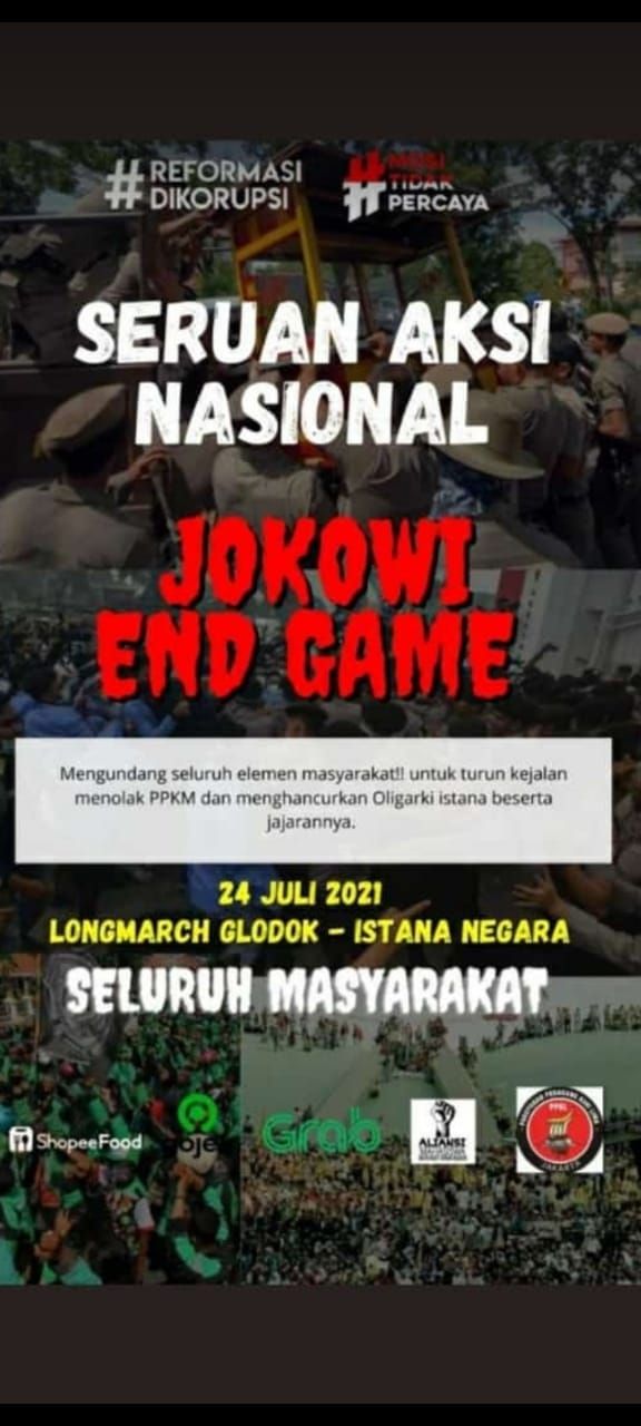 Pakar Komunikasi, Ade Armando, menyebut ada politisi busuk di balik poster seruan aksi nasional untuk mengkritik Presiden Joko Widodo (Jokowi) dan kebijakannya.(Tangkap layar.ist)