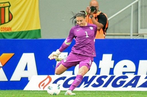 Mantan penjaga gawang Timnas Putri Amerika Serikat, Hope Solo. (EVARISTO SA / AFP)