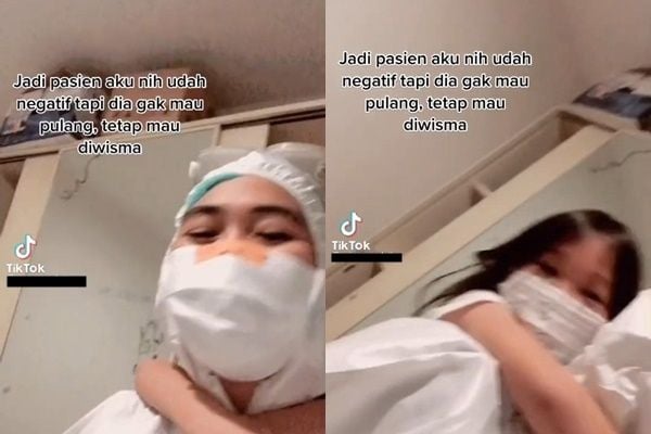 Viral Kisah Haru Bocah Sembuh Covid-19 Tak Mau Pulang dari Wisma Atlet. (TikTok)