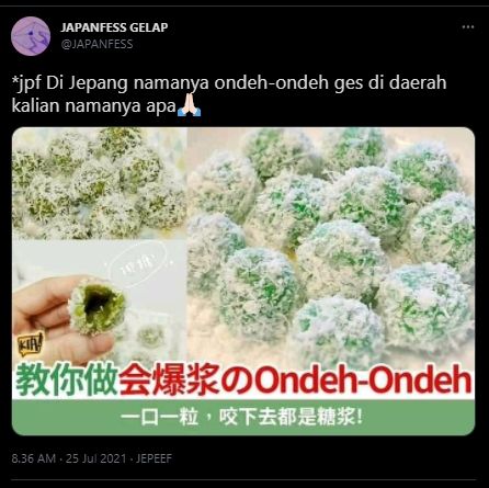 Orang Luar Negeri Sebut Jajanan Ini Onde-onde, Publik: Kok Bisa Sih? (Twitter/@JAPANFESS)