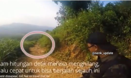 Pria bertemu pendaki misterius di hutan. (Instagram/nenk_update)