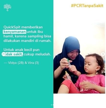 Apa itu QuickSpit? QuickSpit adalah deteksi virus COVID-19 pakai air liur. (@nalagenetics)