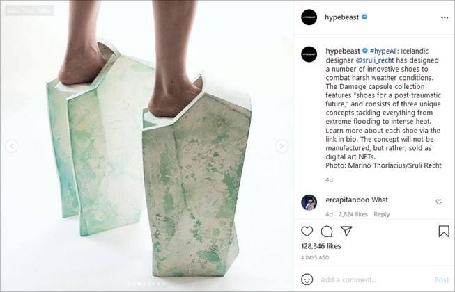 Koleksi Venice Heel untuk hadapi banjir. (Instagram/@hypebeast)