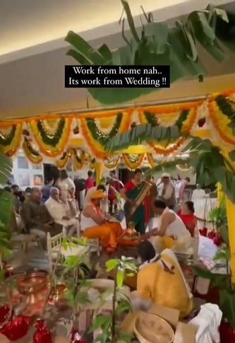 Viral Pengantin India Masih Tetap Kerja di Hari Pernikahan, Sibuk dengan Laptop. (Dok: Instagram/dulhaniyaa)