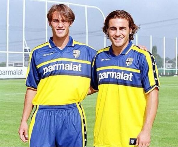 Paolo Cannavaro dan Fabio Cannavaro. (Twitter/@90sfootball)