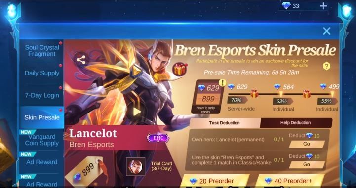 Skin Lancelot Bren Esports. (YouTube/ Kazuki Official)