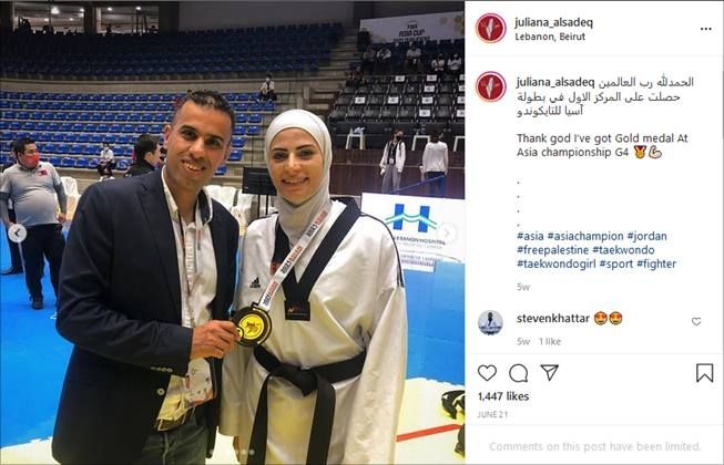 Julyana Al-Sadeq, atlet Tokyo 2020 yang viral mirip Lady Gaga. (Instagram/@juliana_alsadeq)