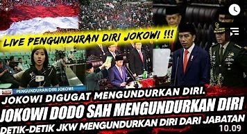 Fakta video yang menyebutkan Presiden Jokowi mengundurkan diri. (Youtube/Titik Tumpu)