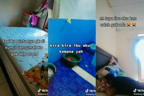 Viral Anak Pulang Kampung Mau Beri Kejutan ke Ibu. (TikTok/@dadang_940)