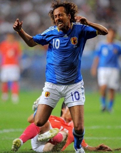 Ruy Ramos, pemain naturalisasi pertama Timnas Jepang. (JUNG YEON-JE / AFP)