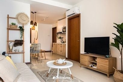 Desain Interior Apartemen Japandi. (Dekoruma)