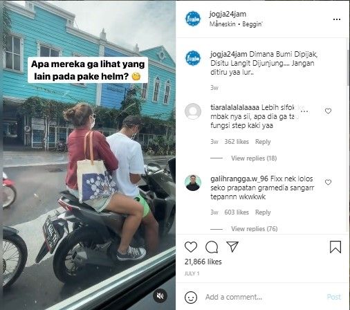 Viral Bule Naik Motor Tak Pakai Helm Netizen Ri Geram Kalau Di Bali